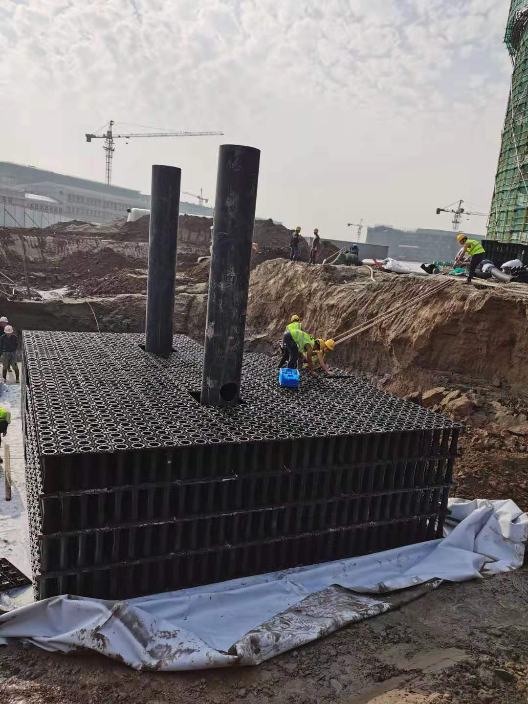 德信君臣府雨水收集系統(tǒng)施工