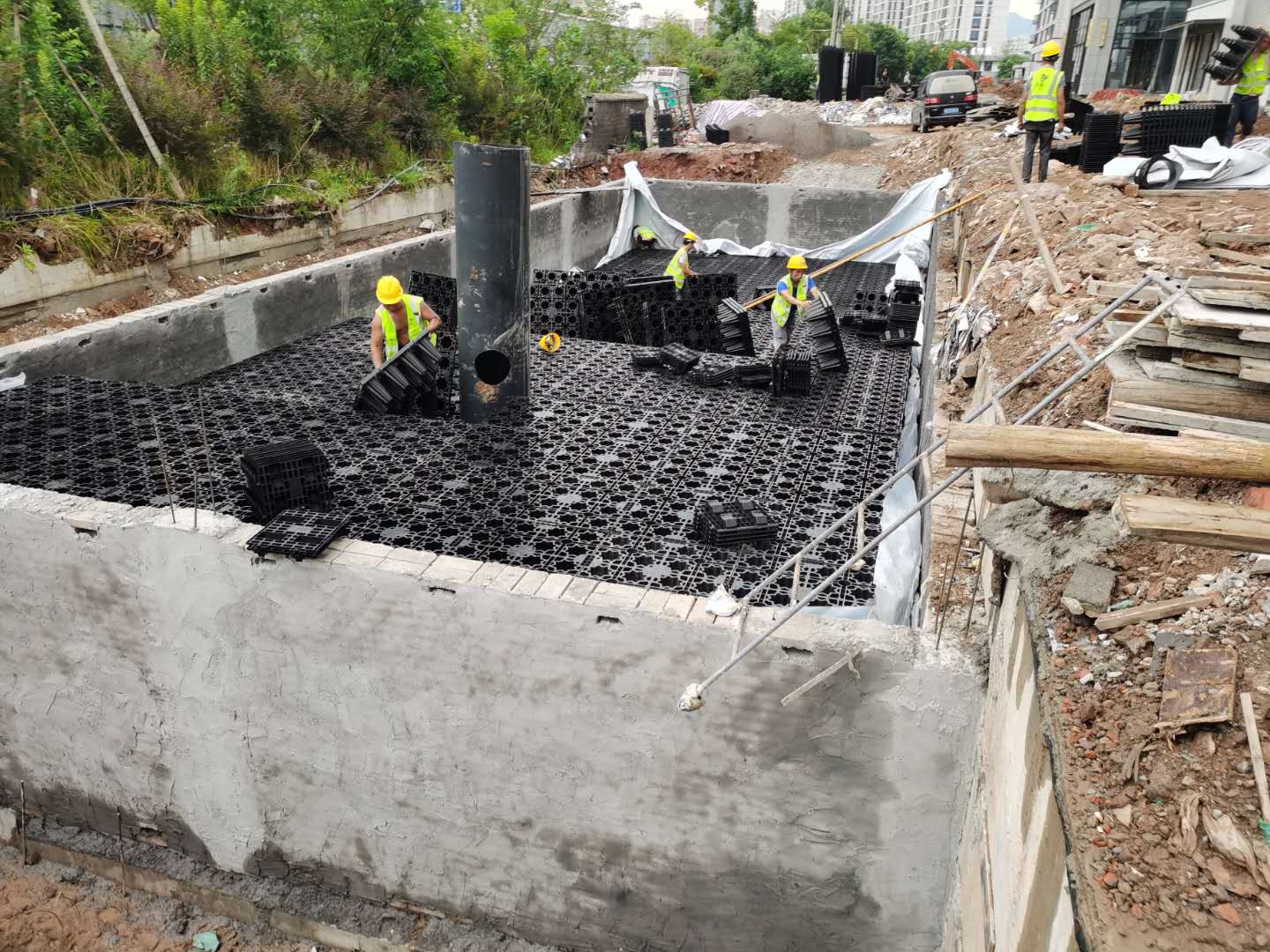 浙江德勵石順利簽約并施工金華佛堂鎮(zhèn)江濱一期2#地塊（吳溪印象）雨水收集利用系統(tǒng)項目2