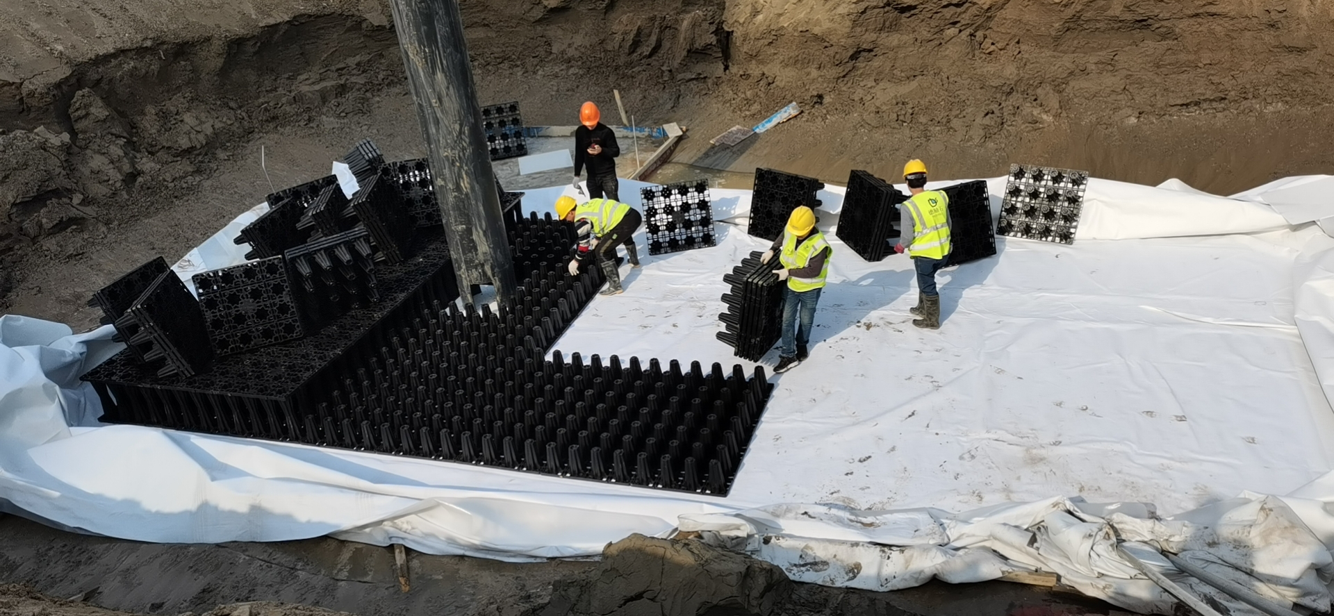 浙江德勵石簽約并施工杭州東部灣體育公園亞運輪滑館雨水收集系統(tǒng)1